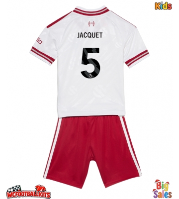 Liverpool Jeremy Jacquet #5 Replica Away Stadium Kit for Kids 2026-27 Short Sleeve (+ pants)